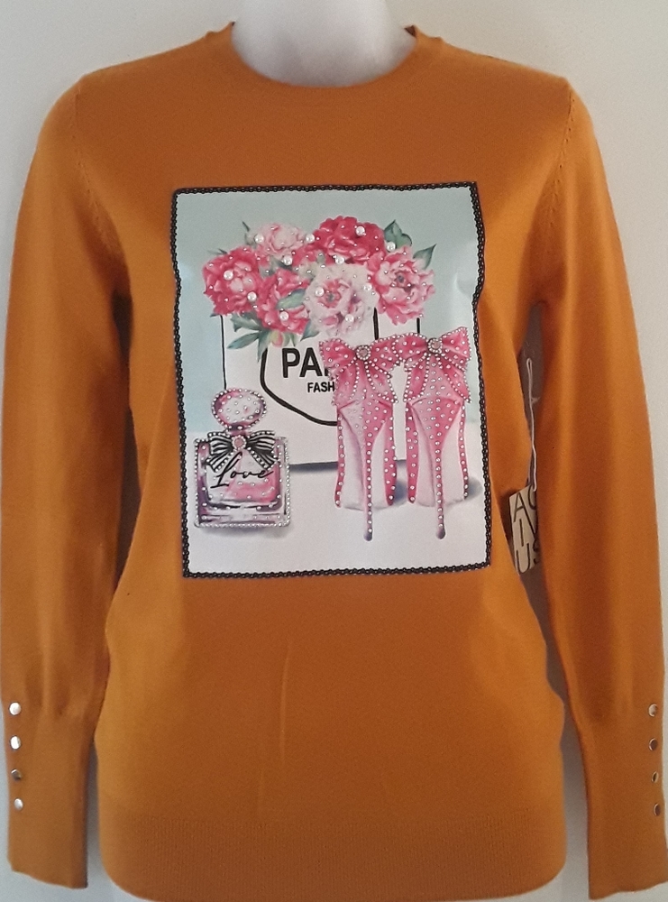 Yellow mustard long sleeve sweater